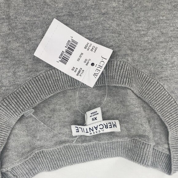 J.Crew Women’s XS Gray Pullover Flannel Plaid Hem Sweater NWT - Picture 8 of 10
